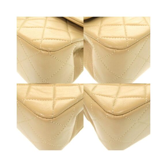 Pre Loved Chanel Classic Double Flap Bag Model A01112 Women Beige Shoulder Bags - Picture 6 of 8